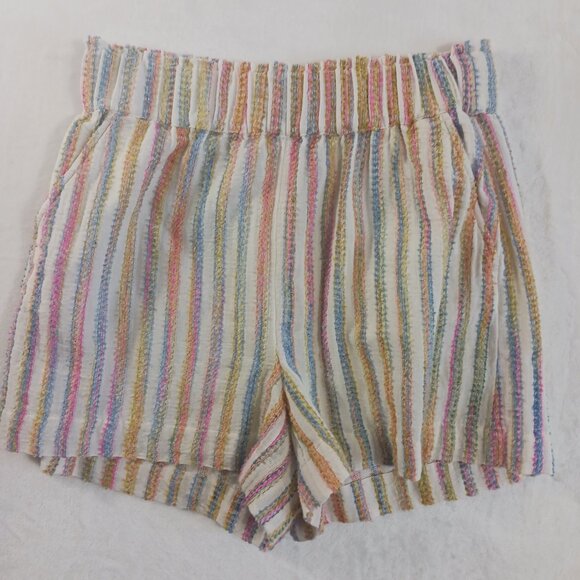 Lou & Grey, Rainbow Stripe Shorts & Top, Selling As a Set, Summer, Med., Beachy - Picture 11 of 16